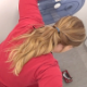 This is a very brief, but clear video of an unsuspecting, plump, blonde girl being recorded pissing into a toilet by a daring cameraman. Presented in 720P HD. About 30 seconds.